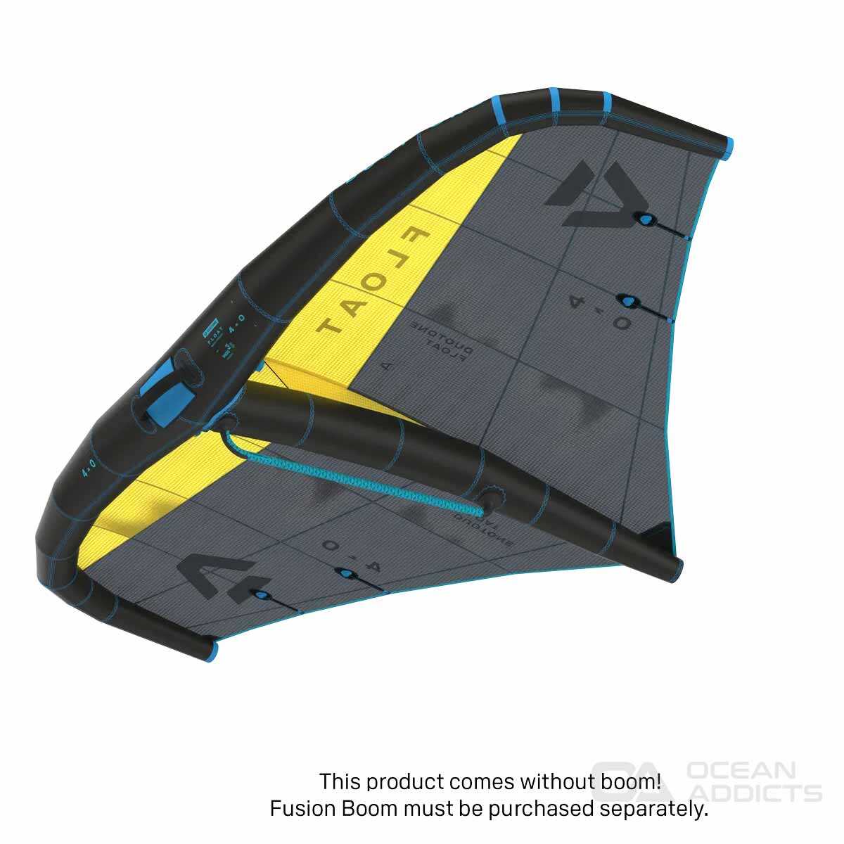 2025 Duotone Float Wing - Anthracite Yellow - Angled