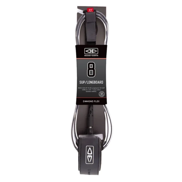Ocean & Earth Diamond Flex SUP/Longboard Leash - Regular/Coil