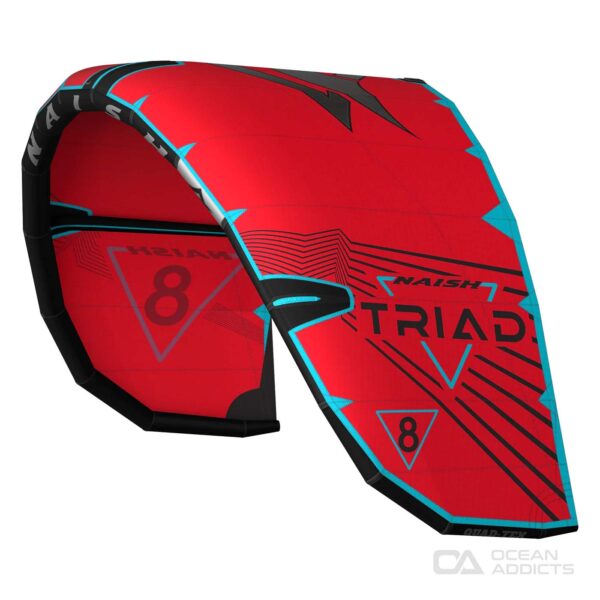 2023/2024 Naish Triad Kite - Red Left Side - Allround Freeride Wave Kite - Order Online Australia