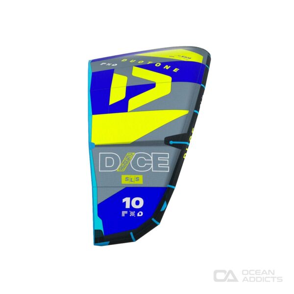 2024 Duotone Dice SLS Kite - Lime Dark Grey - Right Side - Buy Online Australia