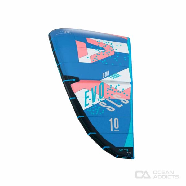 2024 Duotone Evo SLS Kite - Blue - Left Side - Buy Duotone Kites Online Australia