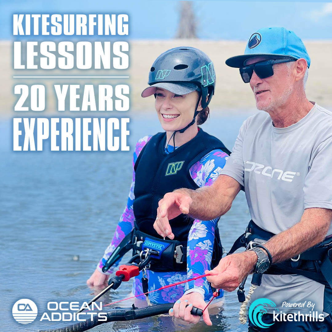 kitesurfing lessons sunshine coast - with ocean addicts and kitethrills