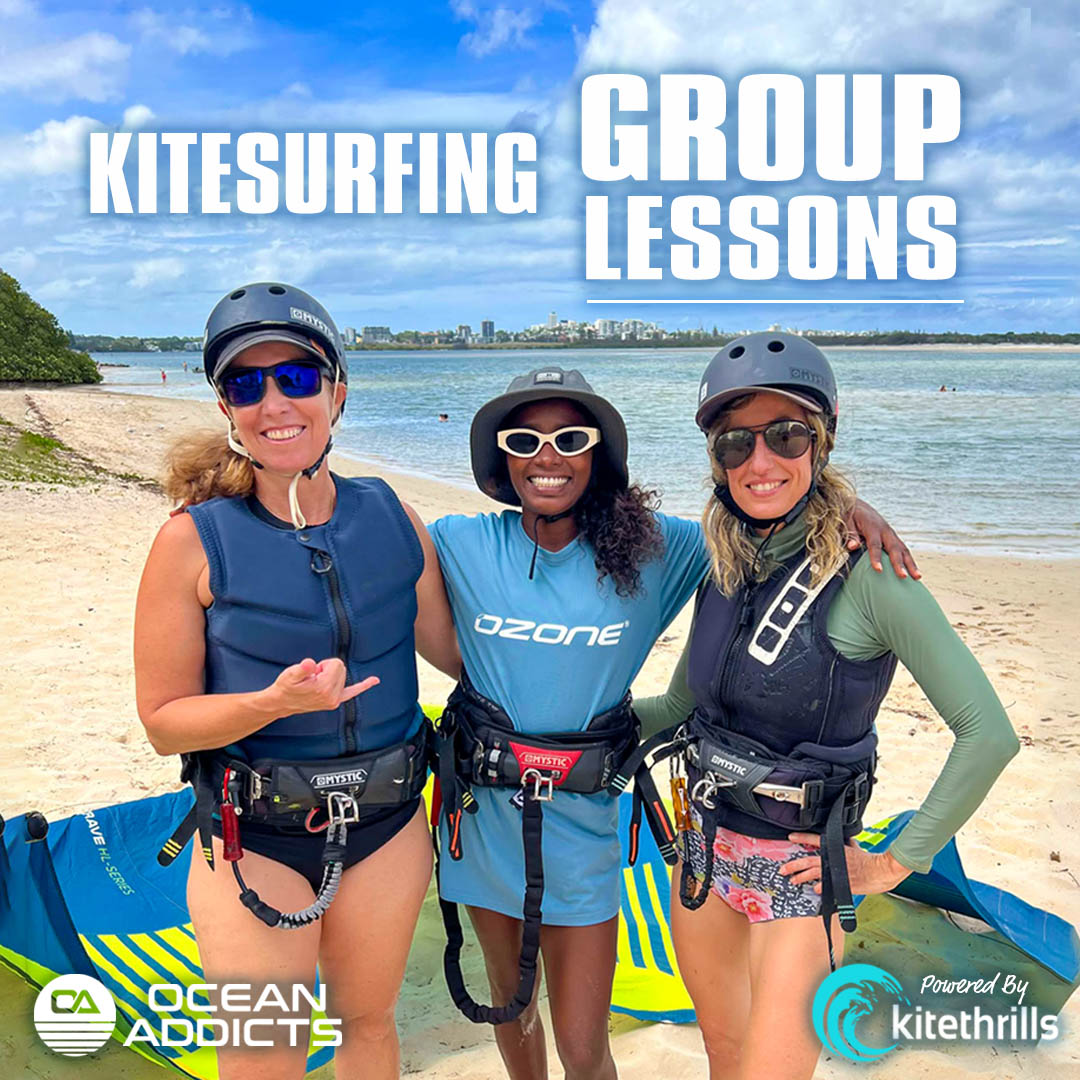 kitesurfing lessons sunshine coast and brisbane - group lessons